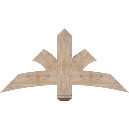Ekena Millwork Davenport Smooth Timber Gable Bracket, Douglas Fir, 48"W x 24"H x 5 1/2"D x 5 1/2"F, 12/12 Pitch GBW048X24X0606DAV00SDF